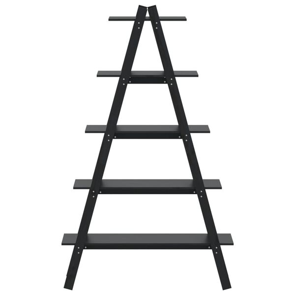 vidaXL 5 szintes A-alakú tömör fenyőfa polc 110 x 40 x 180,5 cm