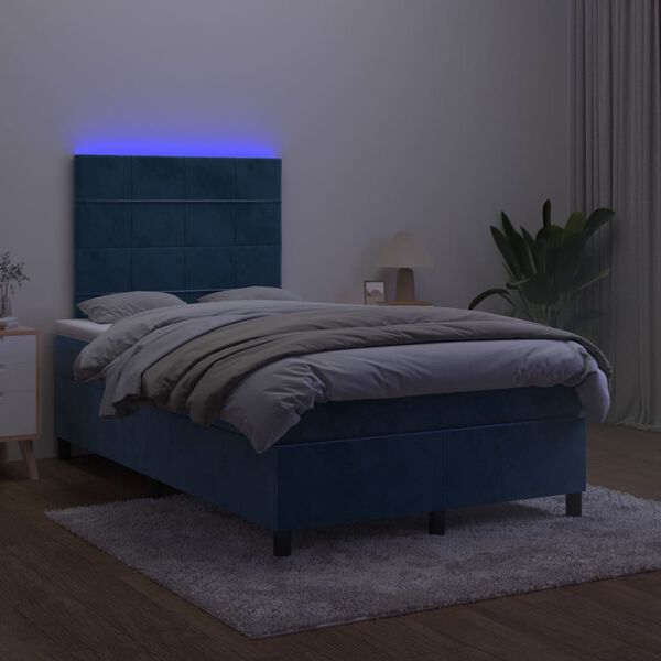 vidaXL s&ouml;t&eacute;tk&eacute;k b&aacute;rsony rug&oacute;s &eacute;s LED-es &aacute;gy matraccal 120x200 cm