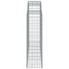 vidaXL íves horganyzott vas gabion kosár 200x50x140/160 cm