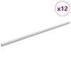 vidaXL Szekr&eacute;ny r&uacute;d 12 db Ez&uuml;st 864 x 15 x 29 mm Alum&iacute;nium &ouml;tv&ouml;zet