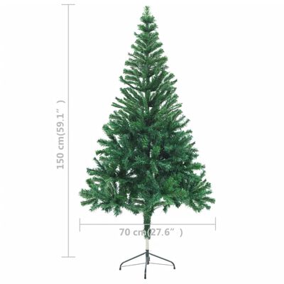 vidaXL megvilágított műkarácsonyfa állvánnyal 380 ággal 150 cm