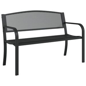 vidaXL fekete ac&eacute;l kerti pad 119 cm
