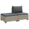 vidaXL 2 db Rattan Lounge Szett P&aacute;rn&aacute;kkal GENDT Term&eacute;szetes R&aacute;tta