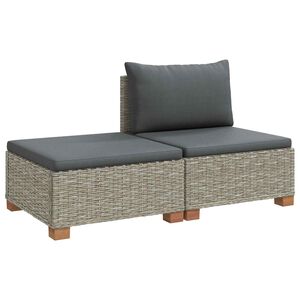 vidaXL 2 db Rattan Lounge Szett P&aacute;rn&aacute;kkal GENDT Term&eacute;szetes R&aacute;tta