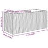 vidaXL 2 db barna polyrattan kerti &uuml;ltetől&aacute;da 2 cser&eacute;ppel 72x30x32 cm