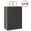vidaXL 250 db fekete pap&iacute;rzacsk&oacute;k foganty&uacute;kkal 32x17x44 cm