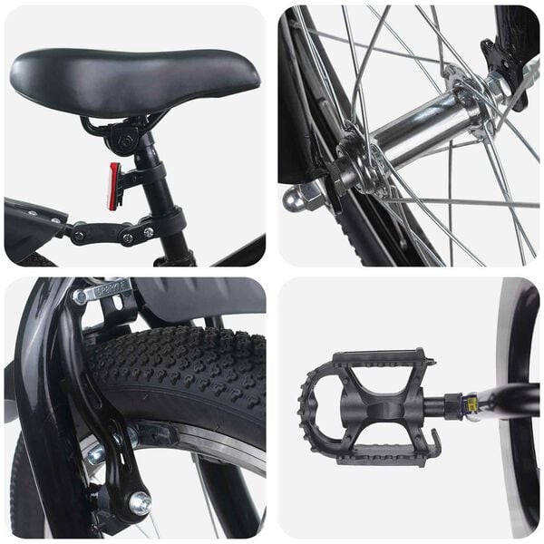 vidaXL Gyerek Bicikli 20 H&uuml;velyk 6-11 &eacute;ves korig aj&aacute;nlott Fekete