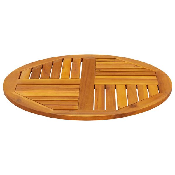 vidaXL tömör akácfa kerek asztallap Ø70 x 2 cm