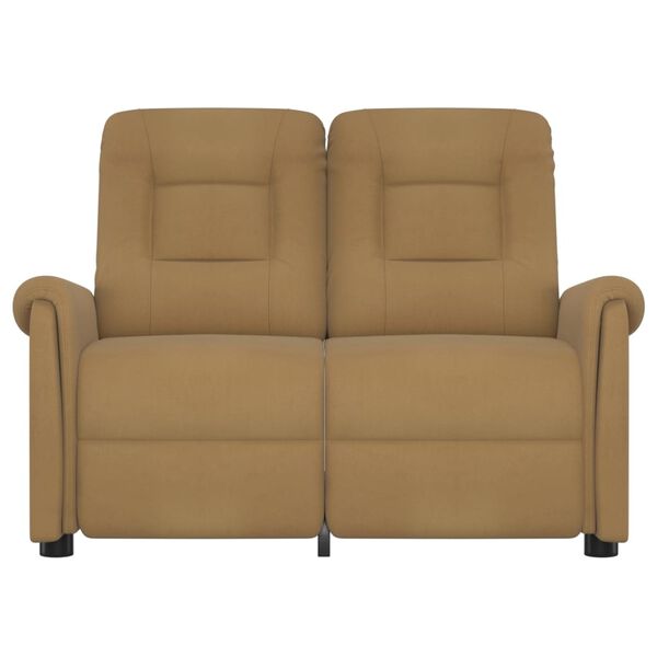 vidaXL 2 személyes tópszínű mikroszálas szövet dönthető masszázsfotel