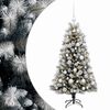 vidaXL Mű zsan&eacute;ros kar&aacute;csonyfa g&ouml;mb&ouml;kkel 120 cm 150 LED Meleg feh&eacute;r