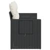vidaXL 2 személyes fekete polyrattan kerti kanapé párnával