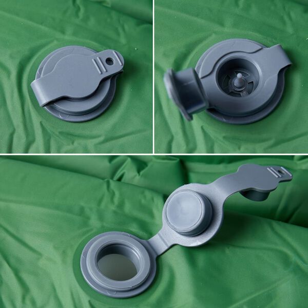 vidaXL 1 szem&eacute;lyes z&ouml;ld &ouml;nfelf&uacute;j&oacute; kempingmatrac p&aacute;rn&aacute;val