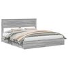 vidaXL T&aacute;rol&oacute;s &Aacute;gy fi&oacute;kkal Sz&uuml;rke Sonoma 200 x 200 cm Szerelt Fa