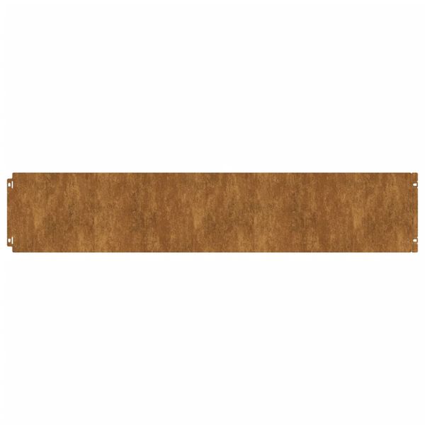 vidaXL 10 db rugalmas corten ac&eacute;l gyepszeg&eacute;ly 20 x 103 cm