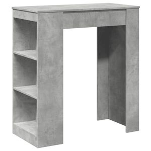 vidaXL betonsz&uuml;rke szerelt fa t&aacute;rol&oacute;rekeszes b&aacute;rasztal 95x47x103,5 cm