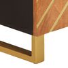 vidaXL fekete-barna t&ouml;m&ouml;r mang&oacute;fa TV-szekr&eacute;ny 105 x 33,5 x 46 cm
