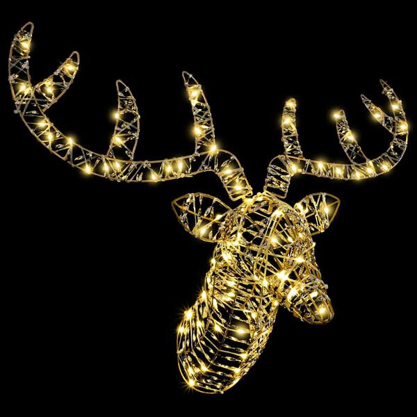 vidaXL R&eacute;nszarvas h&uacute;zta sz&aacute;n Meleg feh&eacute;r 68 x 36.5 x 62.5 cm PET