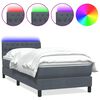 vidaXL s&ouml;t&eacute;tsz&uuml;rke b&aacute;rsony rug&oacute;s &eacute;s LED-es &aacute;gy matraccal 100x210 cm