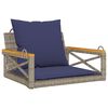 vidaXL sz&uuml;rke polyrattan hintapad p&aacute;rn&aacute;kkal 63 x 62 x 40 cm