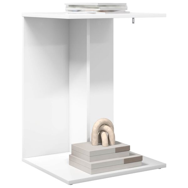 vidaXL Oldal asztal Feh&eacute;r 45 x 40 x 62,5 cm Faanyag