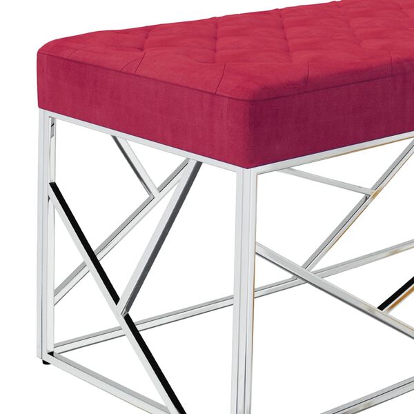 vidaXL bord&oacute; b&aacute;rsonysz&ouml;vetű &eacute;s rozsdamentes ac&eacute;l pad 97 cm