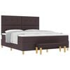 vidaXL Boxrug&oacute;s &aacute;gy fejt&aacute;ml&aacute;val s&ouml;t&eacute;tbarna 200 x 180 cm sz&ouml;vet
