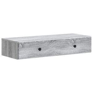 vidaXL Fali oldalt&aacute;bla Sz&uuml;rke Sonoma 87,5 x 34,5 x 17 cm Szerelt Fa