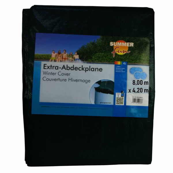 Summer Fun zöld téli ovális PVC medencetakaró 800 cm