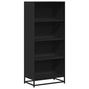vidaXL fekete szerelt fa k&ouml;nyvszekr&eacute;ny 60 x 35 x 139 cm