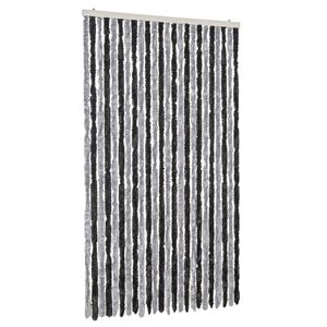 vidaXL sz&uuml;rke &eacute;s fekete zsen&iacute;lia rovarf&uuml;gg&ouml;ny 100x220 cm