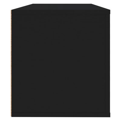 vidaXL fekete szerelt fa fali cipőszekrény 100x35x38 cm