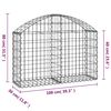 vidaXL íves horganyzott vas gabion kosár 100x30x60/80 cm