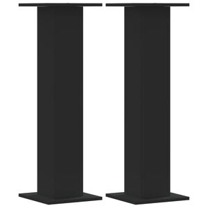 vidaXL 2 db fekete szerelt fa hangsz&oacute;r&oacute;&aacute;llv&aacute;ny 30 x 30 x 95 cm