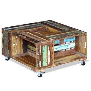 vidaXL t&ouml;m&ouml;r &uacute;jrahasznos&iacute;tott fa doh&aacute;nyz&oacute;asztal 70 x 70 x 35 cm