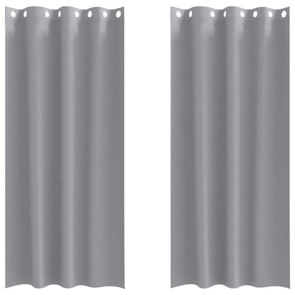 vidaXL Fekete F&uuml;gg&ouml;ny Gyűrűkkel 2 pcs Vil&aacute;gossz&uuml;rke 245 x 140 cm