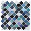 vidaXL L&aacute;mp&aacute;s csempe 10 db K&eacute;k Z&ouml;ld 27 x 27 cm Poliuret&aacute;n &eacute;s PET
