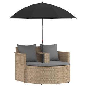 vidaXL Kerti kanap&eacute; 8 db polirattan Beige &eacute;s Vil&aacute;gossz&uuml;rke