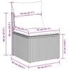 vidaXL 7 r&eacute;szes sz&uuml;rke polyrattan kerti &uuml;lőgarnit&uacute;ra p&aacute;rn&aacute;kkal