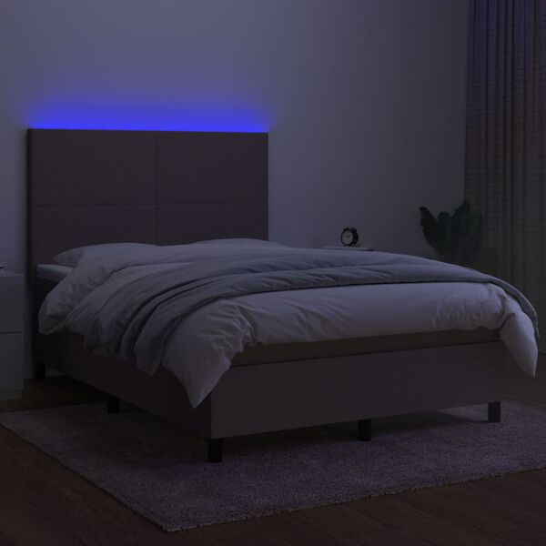 vidaXL t&oacute;psz&iacute;nű sz&ouml;vet rug&oacute;s &eacute;s LED-es &aacute;gy matraccal 140x200 cm