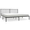 vidaXL fekete f&eacute;m &aacute;gykeret fejt&aacute;ml&aacute;val 193 x 203 cm