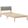 vidaXL &Aacute;gykeret fejt&aacute;ml&aacute;val Barna &eacute;s taupe 90 x 200 cm T&ouml;m&ouml;r fenyőfa