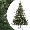 vidaXL Műanyag Hajtogat&oacute;s Kar&aacute;csonyfa 120 cm 150 LED Meleg feh&eacute;r