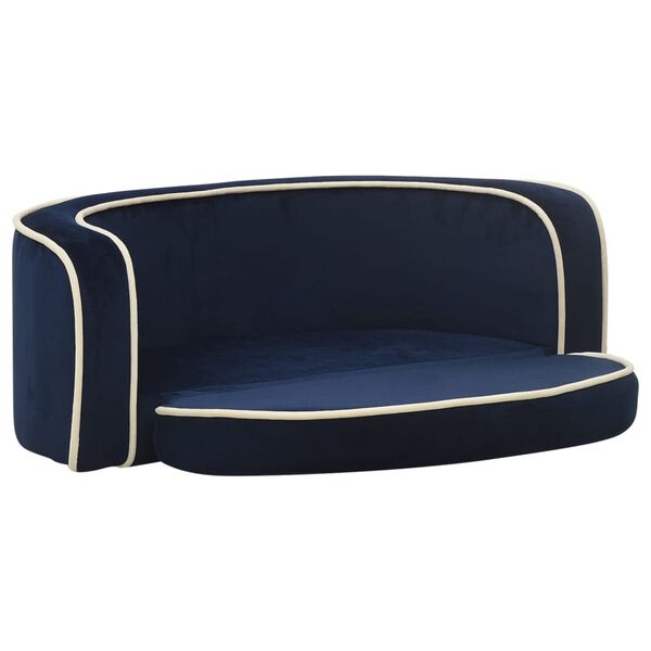 vidaXL k&eacute;k pl&uuml;ss &ouml;sszecsukhat&oacute; kutyakanap&eacute; 73x67x26 cm p&aacute;rnahuzattal