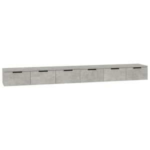 vidaXL 2 db betonsz&uuml;rke szerelt fa faliszekr&eacute;ny 102 x 30 x 20 cm