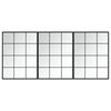 vidaXL 3 db fekete f&eacute;m fali t&uuml;k&ouml;r 80x60 cm