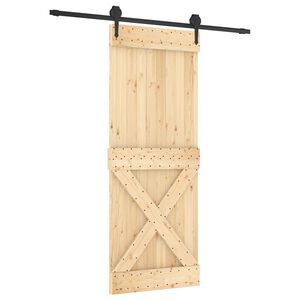 vidaXL Cs&uacute;sz&oacute; ajt&oacute; 80 x 210 cm Szil&aacute;rd Fenyőfa (Nem Kezelt)