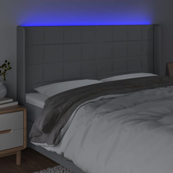 vidaXL vil&aacute;gossz&uuml;rke sz&ouml;vet LED-es fejt&aacute;mla 203x16x118/128 cm