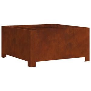 vidaXL Tűzrak&oacute; Barna 60 x 60 x 30 cm Időj&aacute;r&aacute;s&aacute;ll&oacute; ac&eacute;l