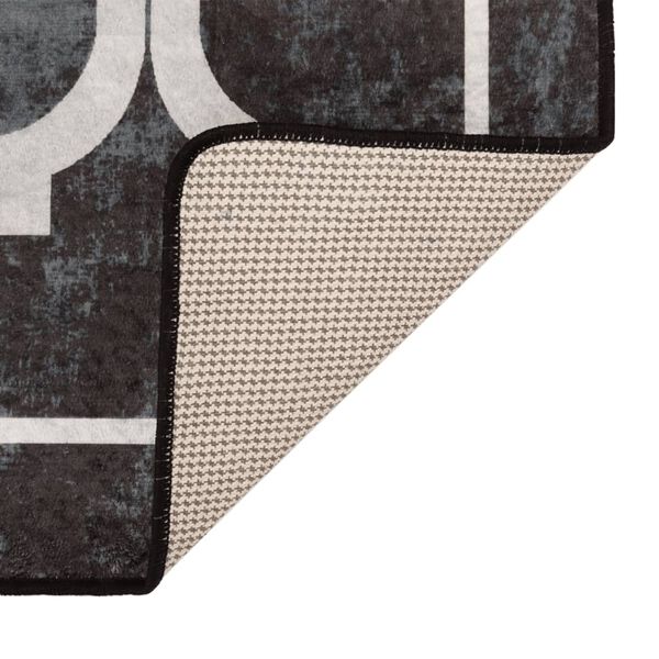 vidaXL fekete-feh&eacute;r moshat&oacute; cs&uacute;sz&aacute;sg&aacute;tl&oacute; szőnyeg 80 x 150 cm