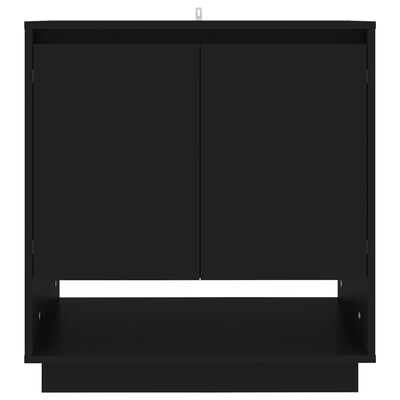 vidaXL fekete forgácslap tálalószekrény 70 x 41 x 75 cm